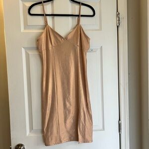 Forever 21 Champagne Mini Bodycon Dress NWT